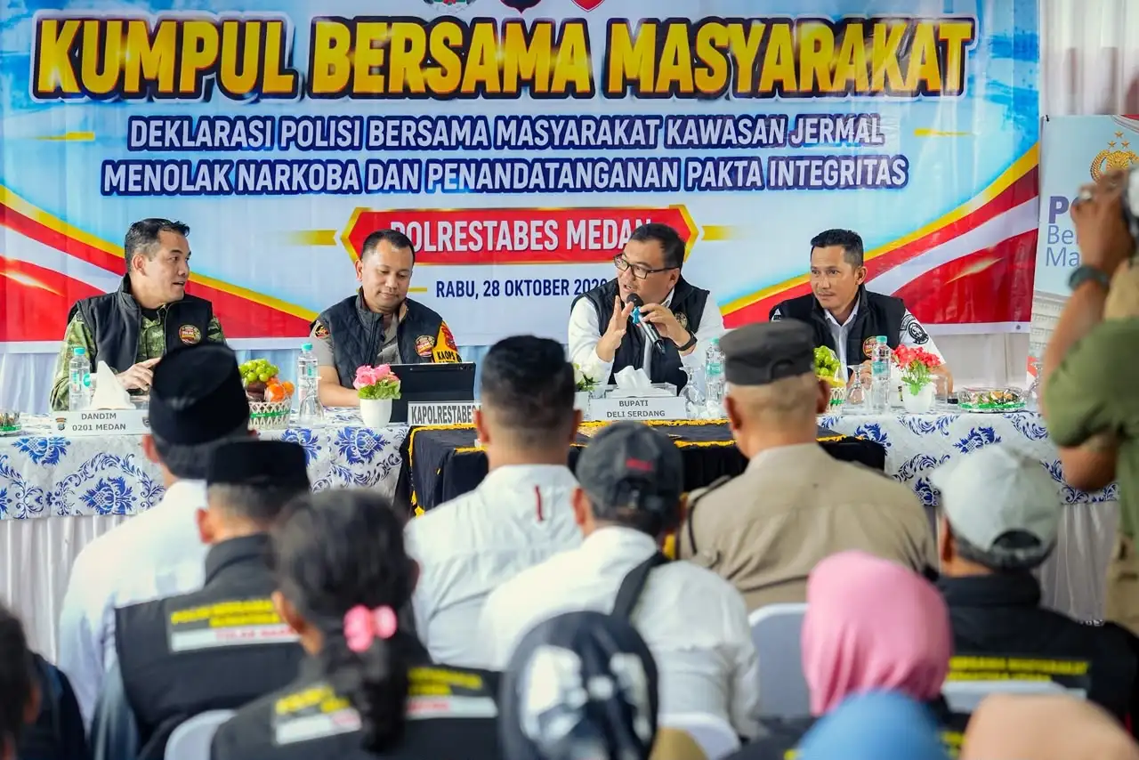 Deklarasi Jermal Tolak Narkoba, Bupati Deli Serdang Siapkan Insentif Khusus bagi Desa Bersih Narkoba