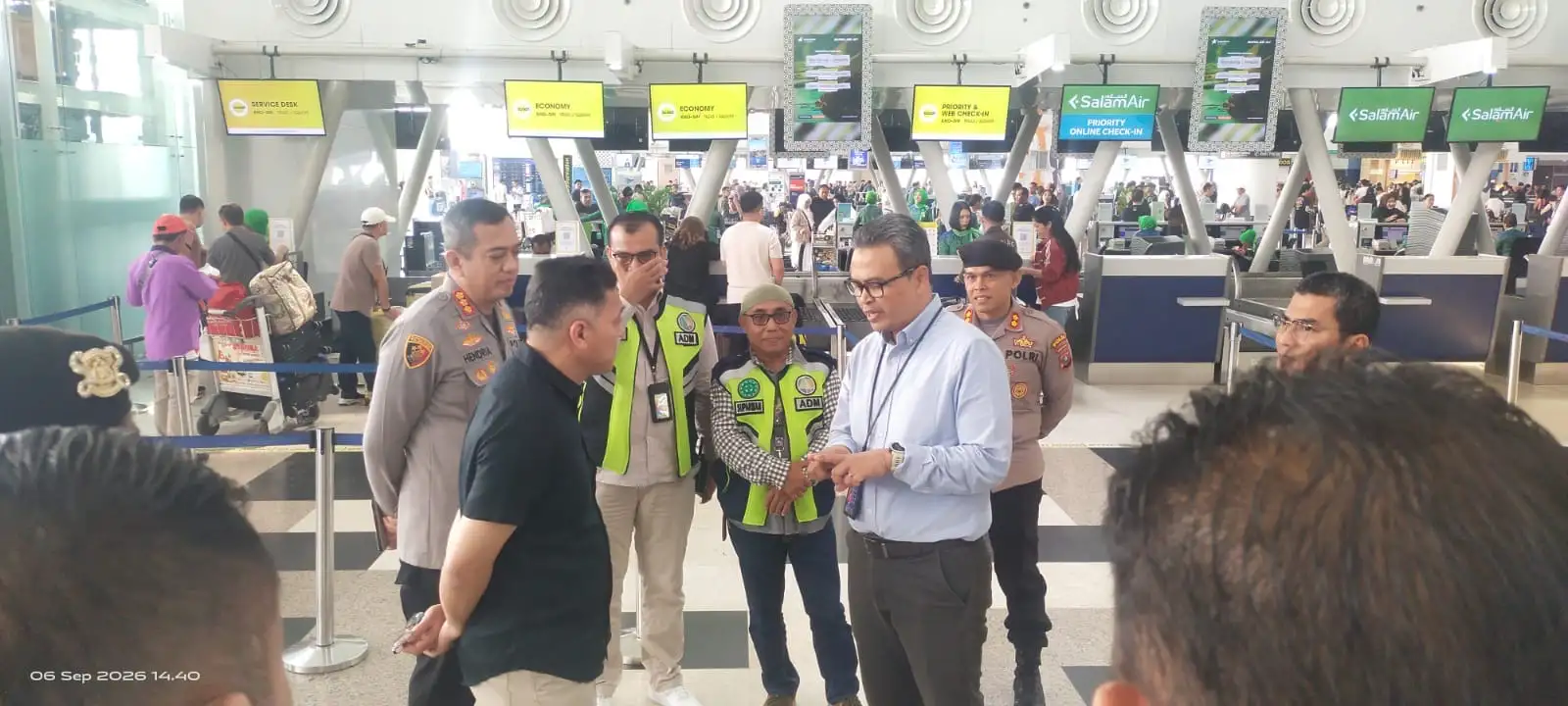 Kapolresta Deli Serdang Dampingi Wakapolda Sumut Tinjau Bandara Kualanamu