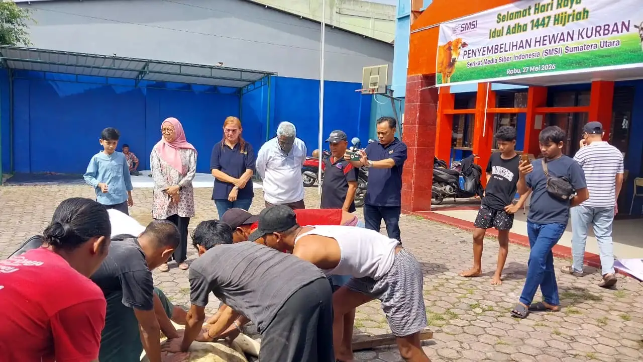 SMSI Sumut - STIK-P Medan Sembelih Hewan Kurban Idul Adha 1447 Hijriah