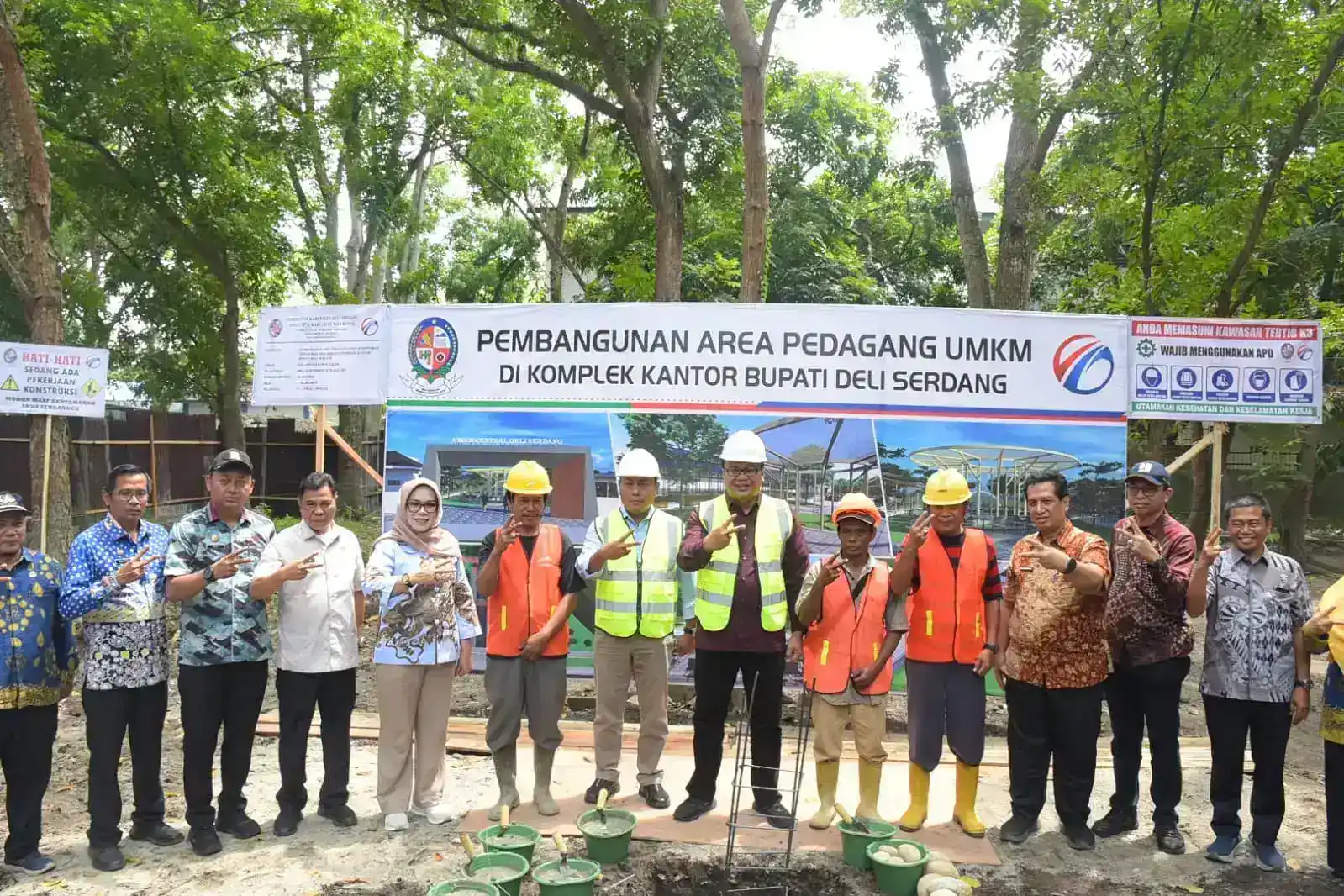 Deli Serdang Tata Kawasan Pedagang, UMKM Central Resmi Dibangun