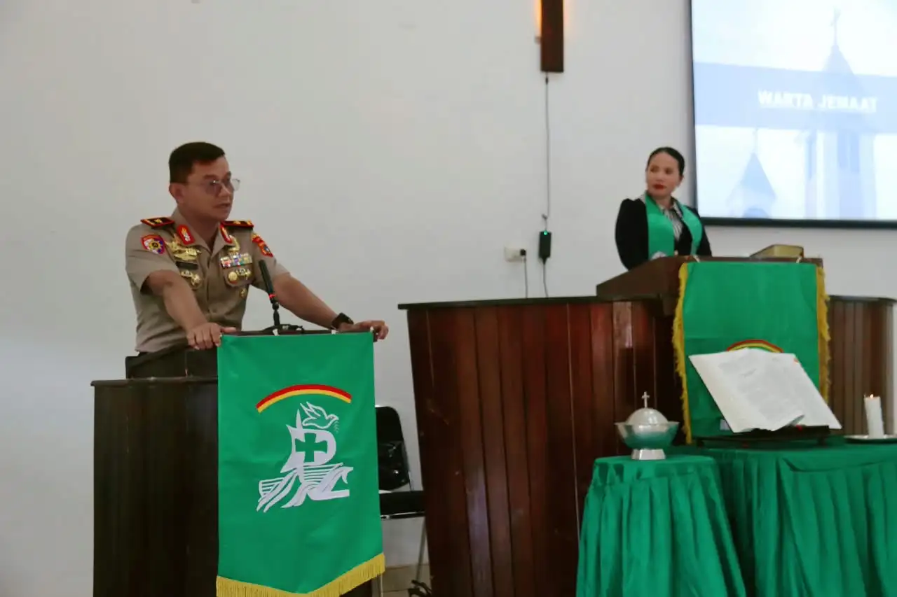 Minggu Kasih di Belitung Timur, Wakapolda Babel Ajak Jemaat Jaga Kerukunan dan Tangkal Hoaks