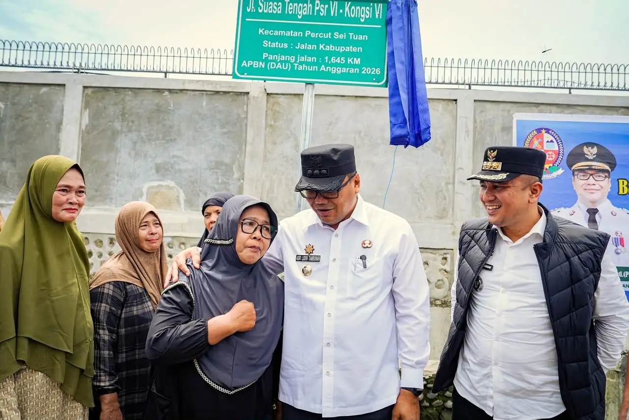 Warga Deli Serdang Apresiasi Pembangunan, Jalan Suasa Tengah Pasar VI–Kongsi VI Mulus 