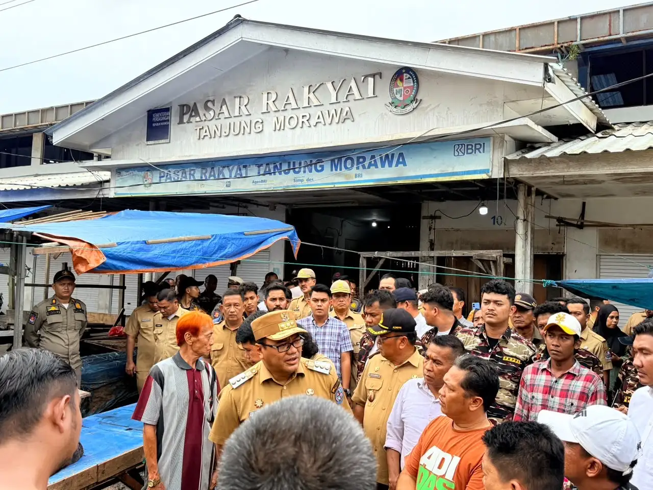 Bupati Asri Ludin Tinjau Pasar Rakyat Tanjung Morawa, Tegaskan Kerja Sama Harus Melalui Kajian Appraisal