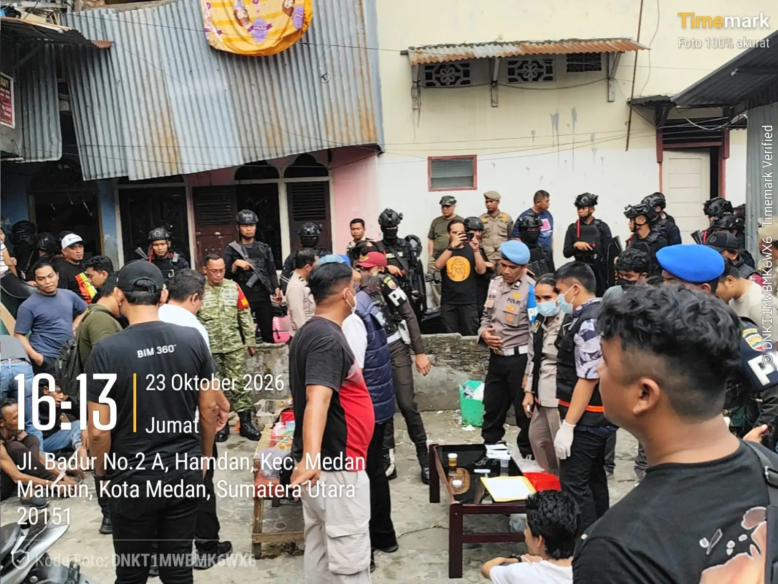 Polda Sumut gerebek lokasi diduga transaional Narkoba di Medan Maimun, 15 Orang Positif