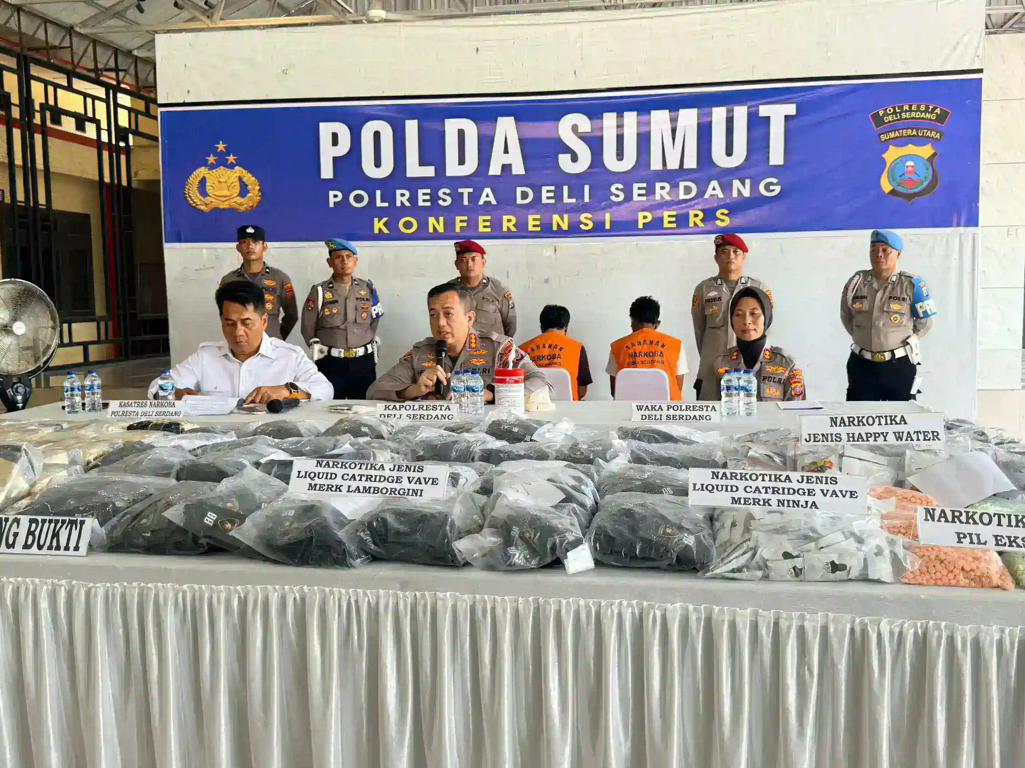 Polresta Deli Serdang Rilis Kasus Narkoba Senilai Rp57 Miliar, Tiga Tersangka Ditangkap