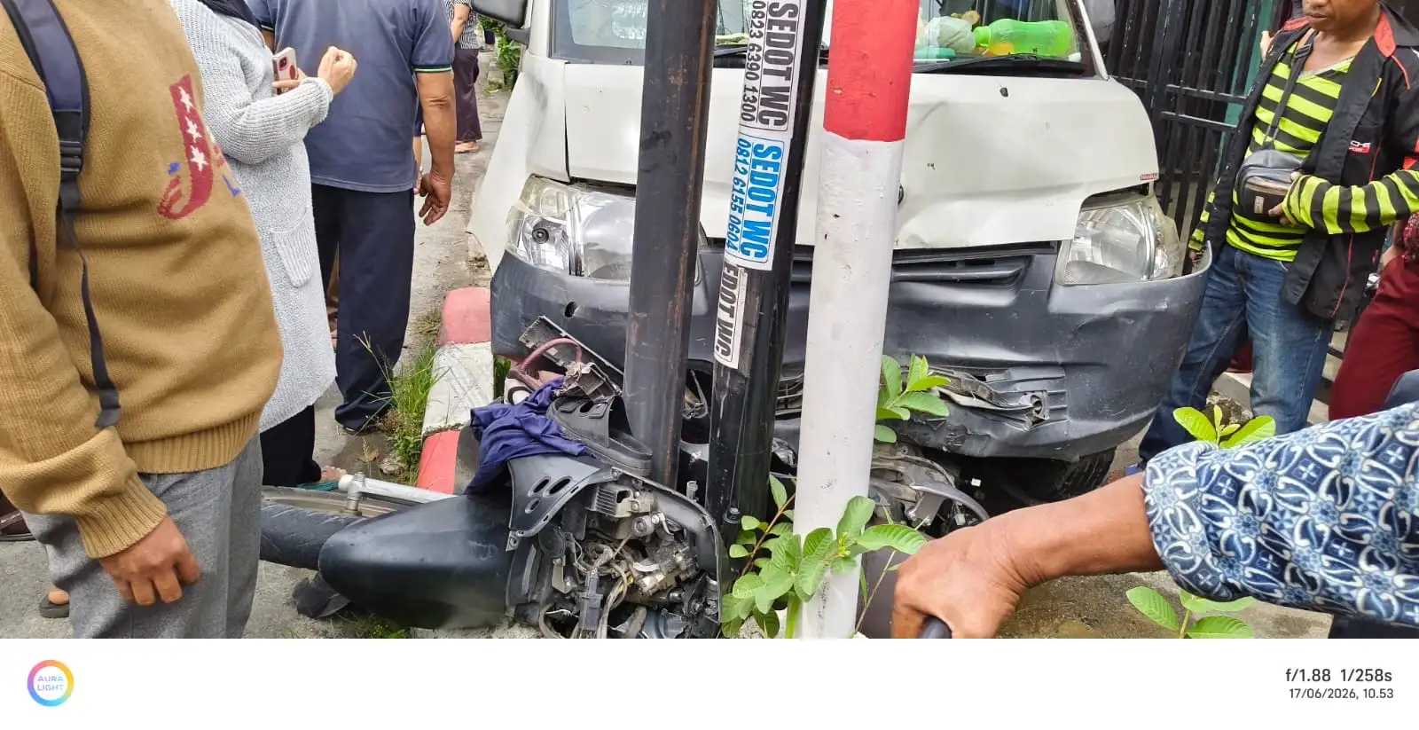Ibu dan Tiga Anak Terluka, Scoopy Terseret 60 Meter Usai Ditabrak Pick Up di Tanjung Morawa