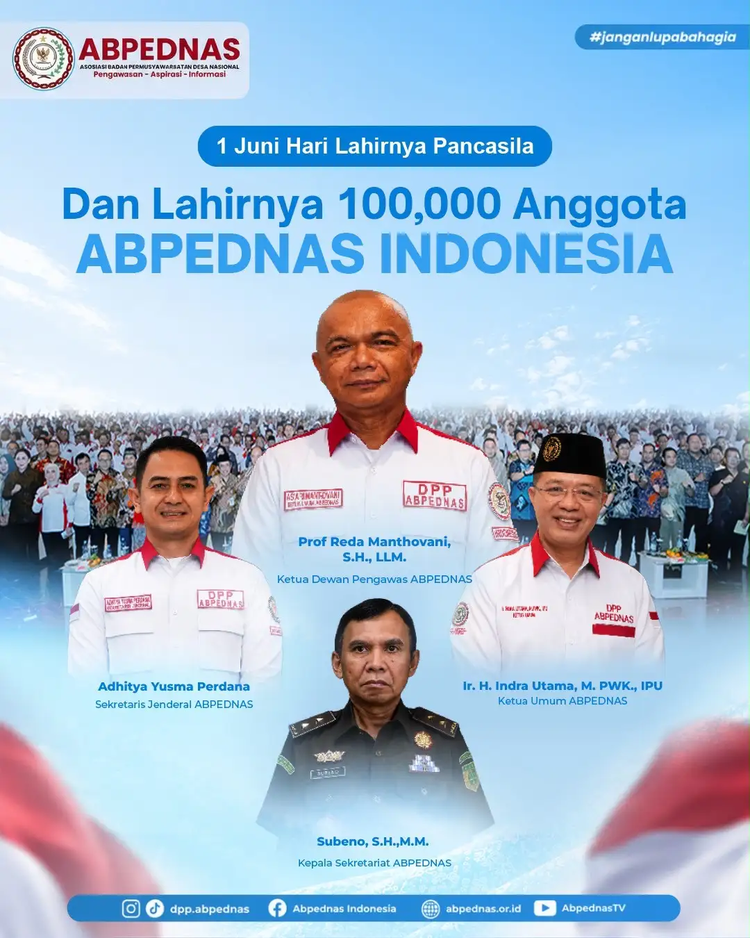 ABPEDNAS Cetak Sejarah, Raih 100 Ribu Anggota Bertepatan Hari Lahir Pancasila 2026