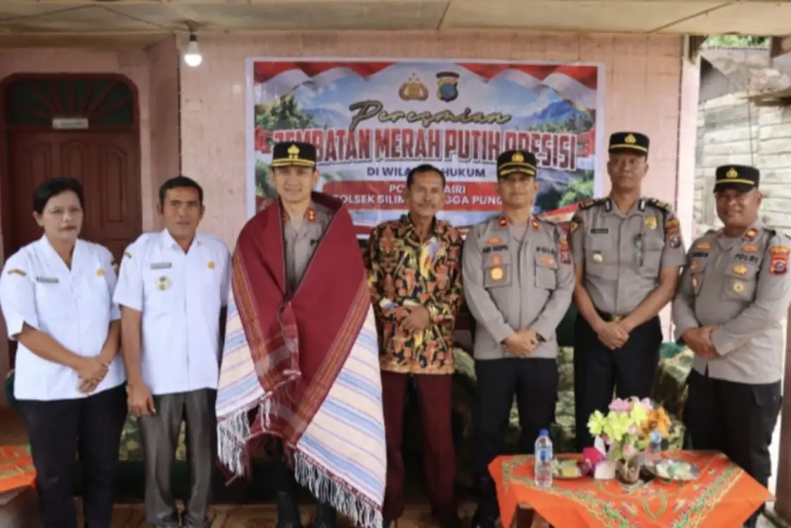 Polres Dairi Dorong Akses Jembatan Merah Putih Presisi Demi Kemajuan Masyarakat Desa Bulu Duri