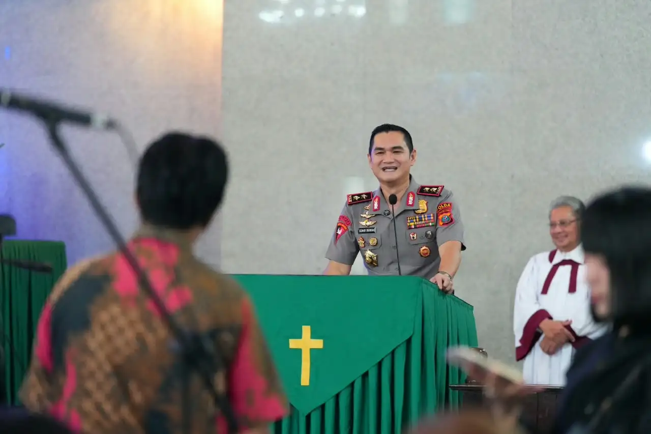 Kapolda Sumut Ajak Jemaat HKBP Sudirman Perangi Narkoba dan Jaga Kamtibmas