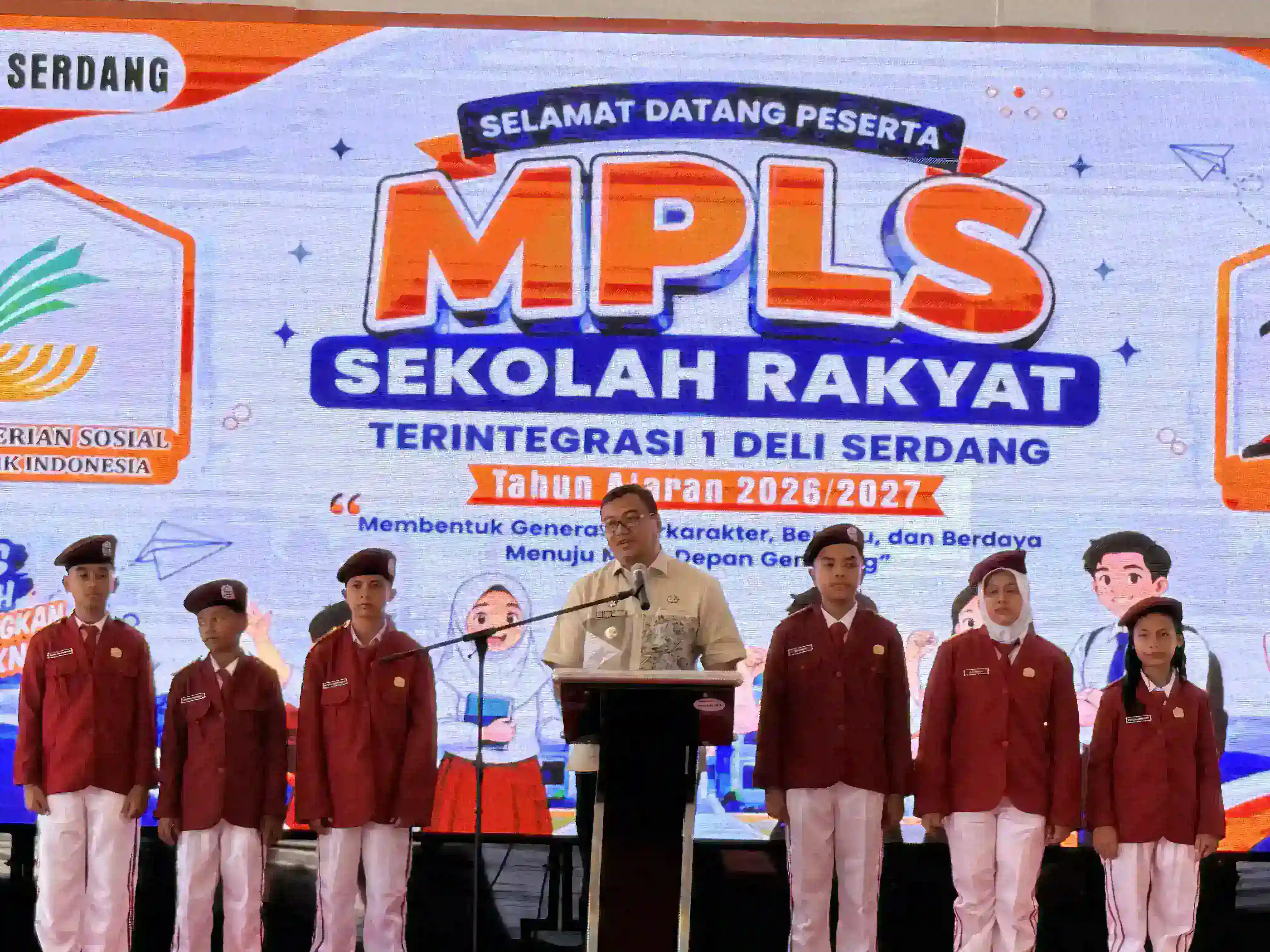 Dukung Indonesia Emas 2045, Pemkab Deli Serdang Sambut Siswa Perdana MPLS Sekolah Rakyat Terintegrasi