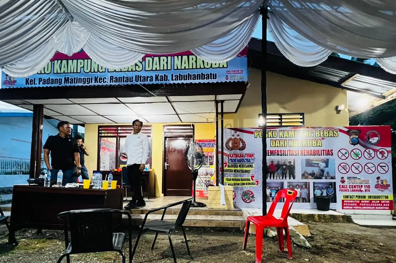 Satres Narkoba Polres Labuhanbatu Tegaskan Komitmen, Posko Kampung Bebas Narkoba Digalakkan di Padang Matinggi
