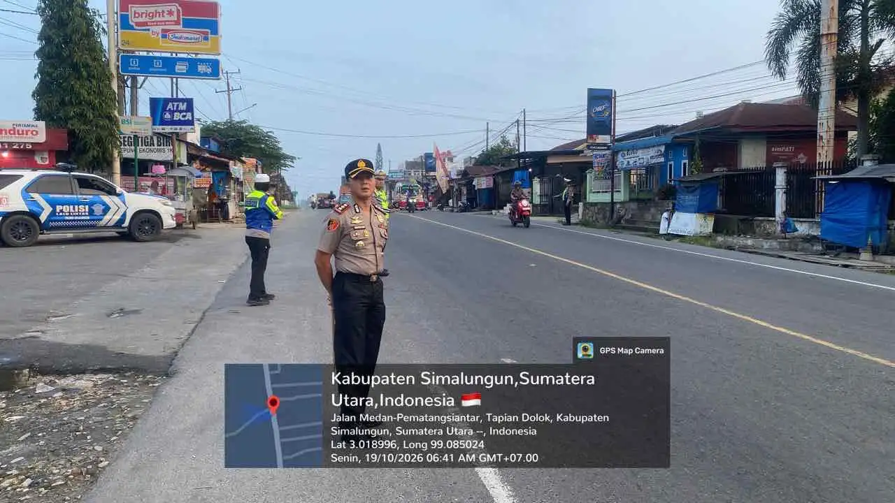 Kapolres Simalungun Pimpin Gatur Lalin, Serukan Perangi Narkoba