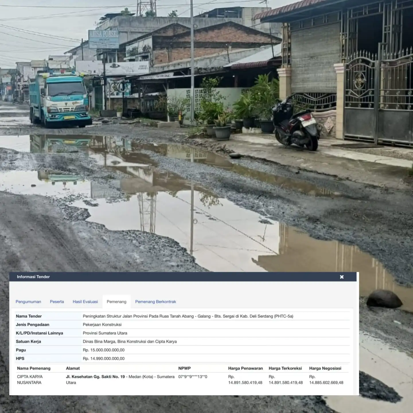 Jalan Galang Rusak Bertahun-Tahun Akibat Truk Overload, Akhirnya Rp14,8 Miliar digelontorkan Bobby