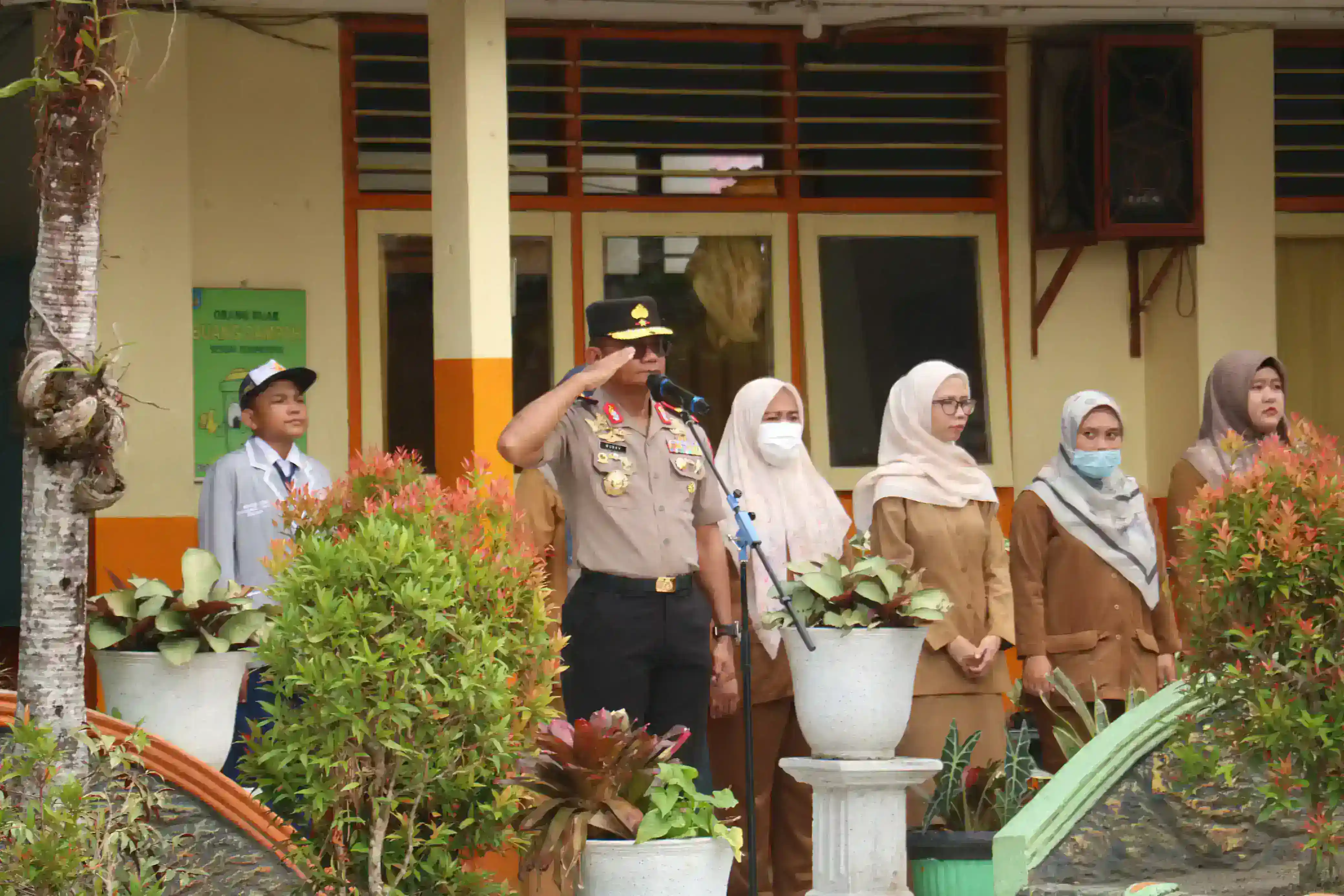 Wakapolda Babel di SMPN 1 Belitung : Bijak Bermedsos, Stop Perundungan