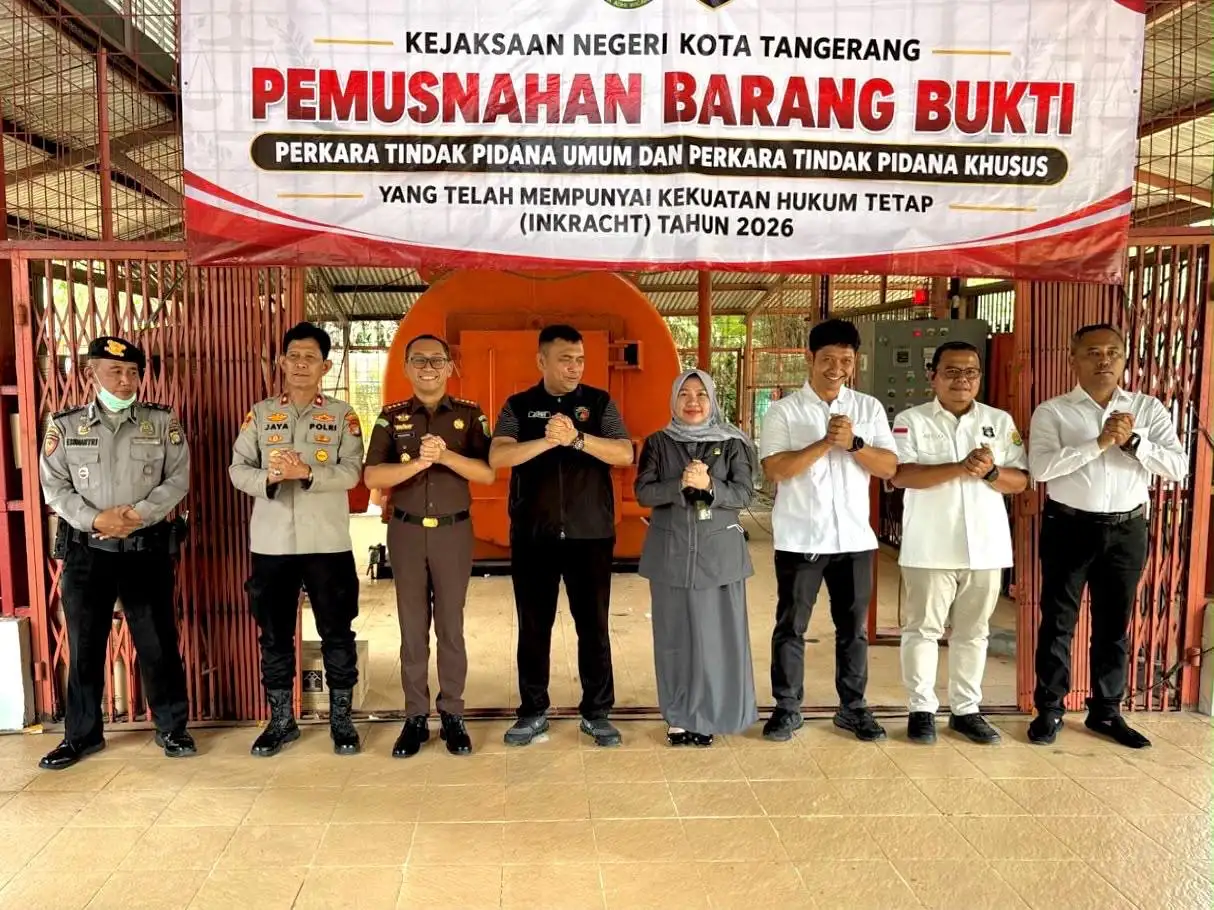 Kejari Kota Tangerang Musnahkan Barang Bukti dari 210 Perkara, 150 Kasus Narkotika