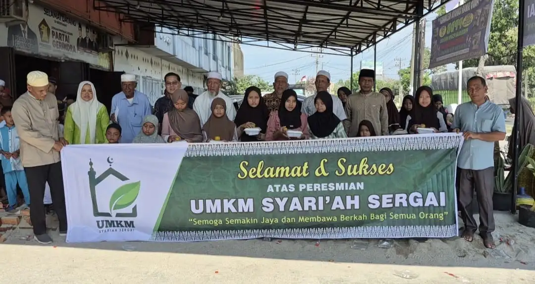 Peresmian Gerai UMKM Syariah Sergai, ditandai salurkan tali asih
