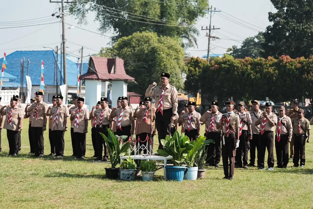 Bupati Lepas 303 Peserta Jambore Daerah Sumut 2026 di Pancur Batu