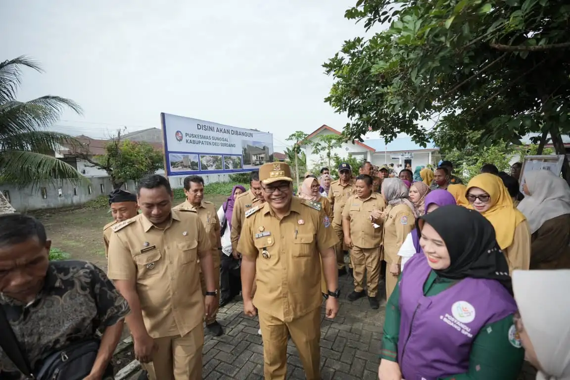 Bupati Deli Serdang Tinjau Sejumlah Program di Sunggal, Perkuat Layanan Kesehatan, Infrastruktur, Gizi dan Hunian Warga