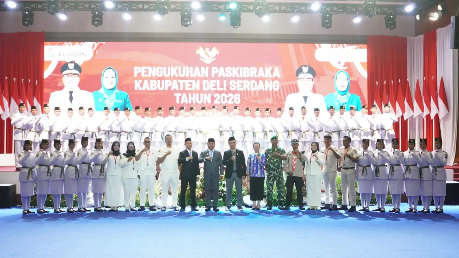 Wakil Bupati Kukuhkan 45 Paskibraka Kabupaten Deli Serdang