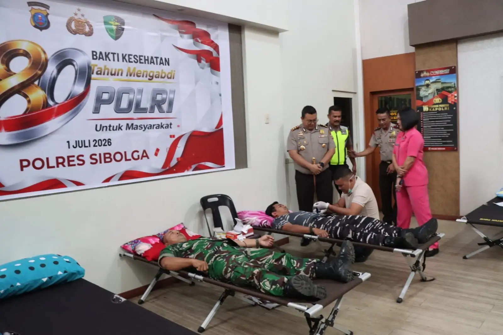 Sambut Hari Bhayangkara ke-80, Polres Sibolga Gelar Donor Darah untuk Bantu Ketersediaan Stok Darah
