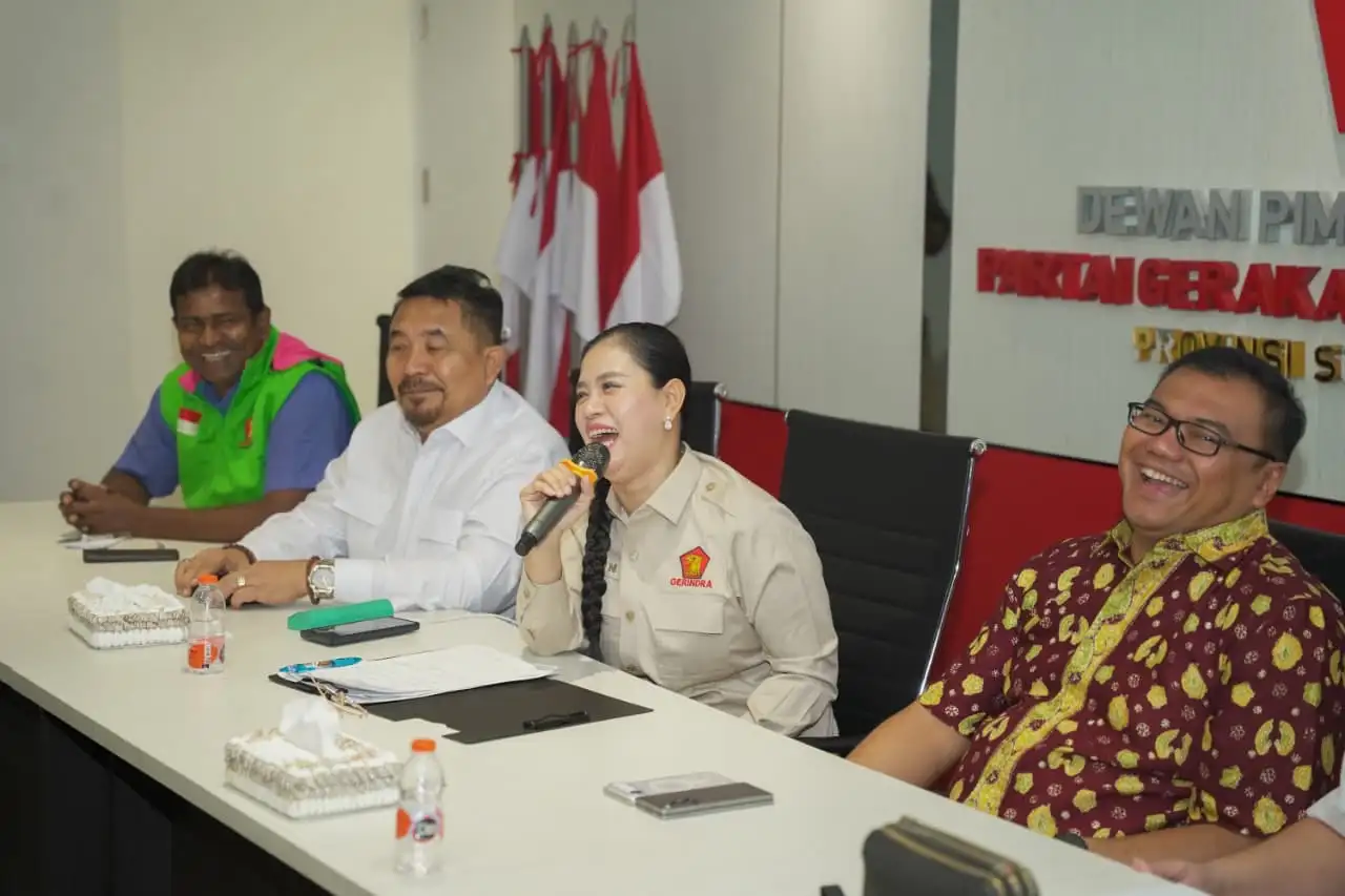 Bupati Asri Ludin Tambunan Kunjungi Sekretariat DPD Gerindra Sumut, Sambutan Hangat diwarnai Canda Tawa